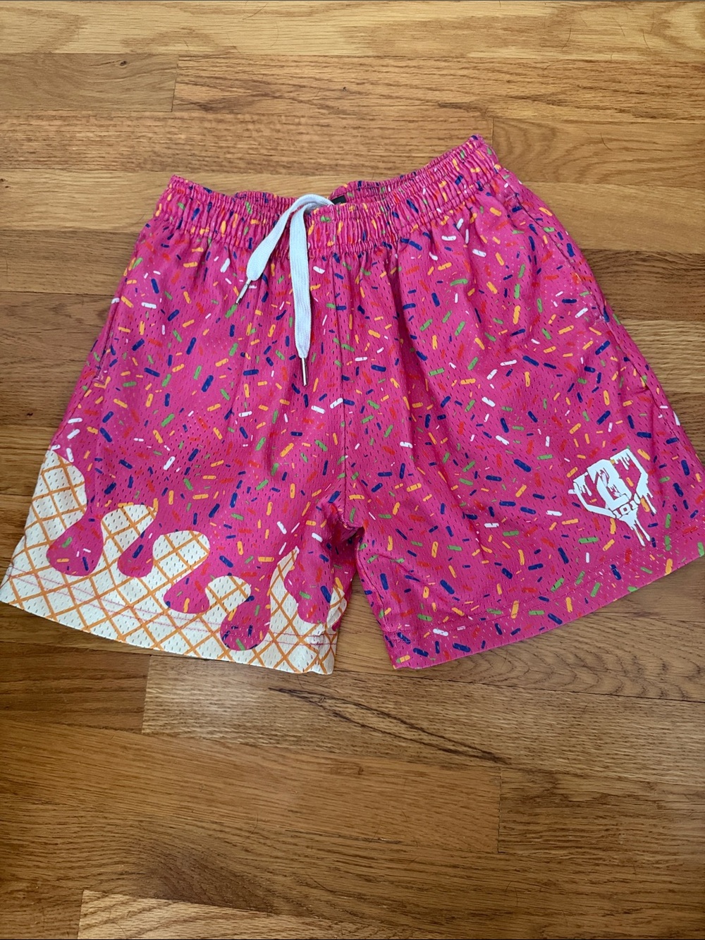 Boys Pink Sprinkle Print Shorts